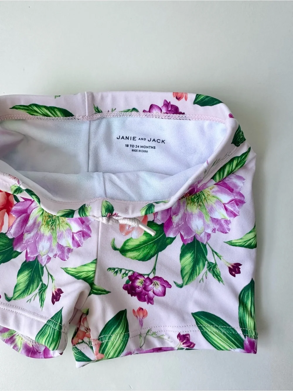 Janie and Jack Floral Euro Swim Shorts